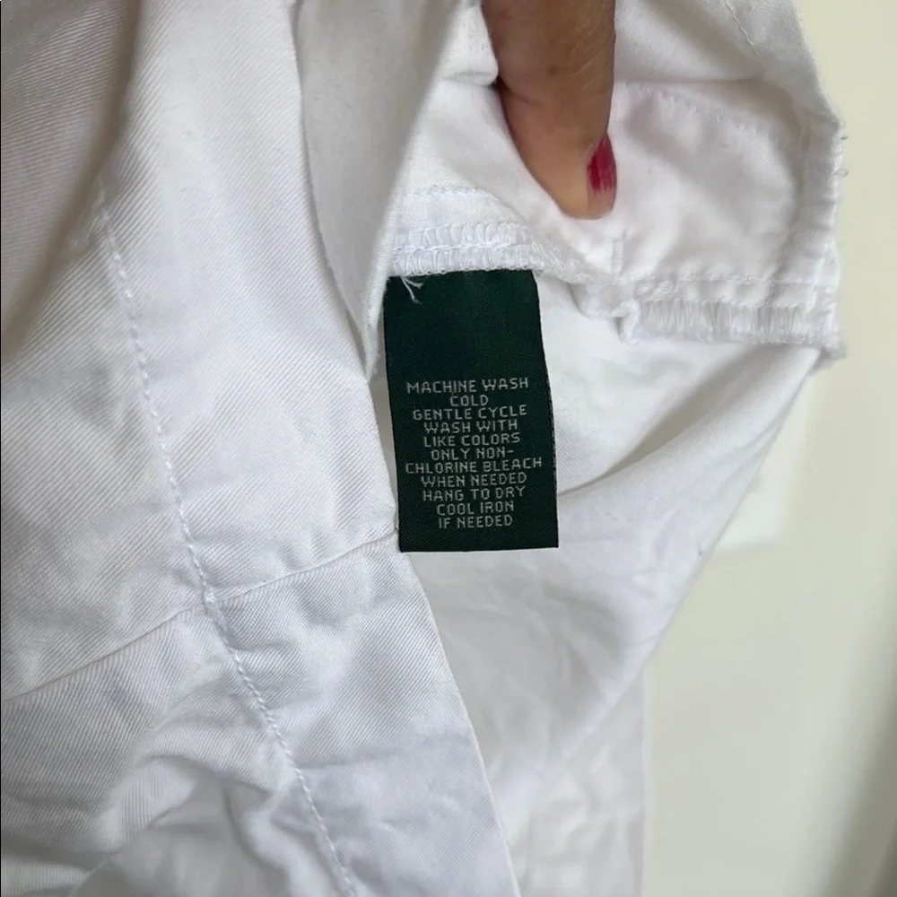 LRL Lauren Jeans Co.White Button-Up Romper